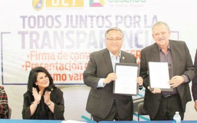 Firman convenio Alcalde y ObserBC para mejorar la transparencia