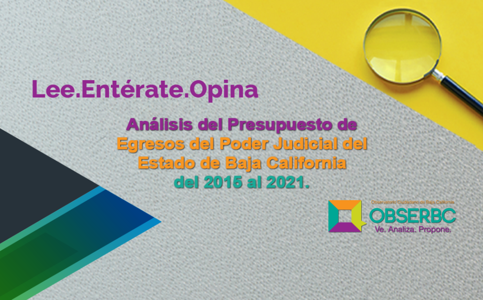 Análisis Del Presupuesto De Egresos Del Poder Judicial B.C. Del 2015 Al ...